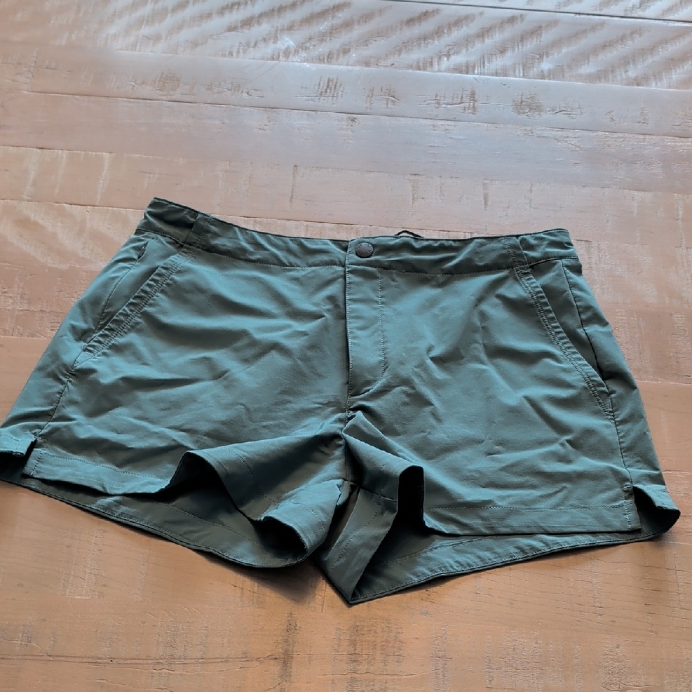 The North Face Men's Olive Green Flat Front Shorts